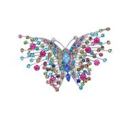 Beaupretty 1pc Vintage Butterfly Brooch Creative Breastpin for Women Stylish Rhinestone Insect Lapel Pin Accessory for Clothing Dresses and Special Occasions
