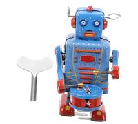 Beaupretty 1Pc Vintage Wind Up Robot Drumming Tinplate Robot Creative Childhood Memory for Home Decor Adult Collection for Special Occasions