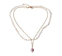 Beaupretty 1Pc Women Baroque Style Clavicle Pendant Necklace Retro Multi Layer Neck Decoration Golden present for Parties Graduations Anniversaries and Daily Wear