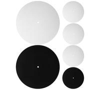 Beaupretty 1set Anti-static Felt Slipmat for Turntables Vinyl Record Platter Mats White Black Thick Noise Isolation Pads Vibration Control for Djs and Home Playback