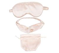 Beaupretty 1Set Artificial Silk Sleeping Eye Mask Set Includes Blindfold Hairband Storage Bag for Comfortable for Travel and Home Use
