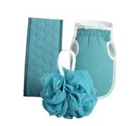 Beaupretty 1Set Bathing Gloves Exfoliating Back Scrubber Shower Towel for Skin Care Safe Material for Gentle Cleansing Long Straps for Bath Accessories Lake
