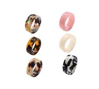 Beaupretty 1set Chic Ethnic Style Rings Finger Jewelry for Couples Fashionable Decor for All Outfits Unique Large Design for Parties and Everyday Wear 6pcs
