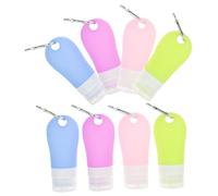 Beaupretty 1set Portable Refillable Silicone Bottles Multi-color Squeeze Dispenser for Travel Safe Liquid Container for Shampoo Conditioner and Cosmetics