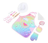 Beaupretty 1Set Pretend Play Kitchenware for Baking Tools with Dinosaur Apron Educational Cookware for Boys Fun Role Play Cooking Experience