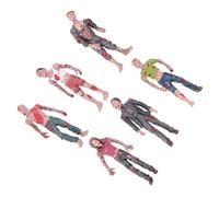 Beaupretty 1Set Realistic Movable Zombie Figurines Scary Terror Corpse Dolls for Halloween Decorations Party Props and Trick Plastic Miniature Horror Action Figures