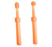 Beaupretty 1set Silicone Toothbrush Set with Storage Box Soft Gentle Oral Care Kit Finger Toothbrush Tongue Cleaner for Newborns Travel Friendly Design 2pcs