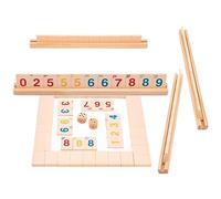 Beaupretty 1Set Wooden Board Game for Adults Interactive Shut the Box Dice Game for Family Gatherings Parties and Travel Smooth Surface for Enhances Social Skills