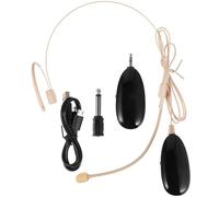 Beaupretty 2.4g Wireless Head-mounted Microphone with Loudspeaker Amplifier, Plastic Black Karaoke Recording Mic for Classroom and Public Speaking Use