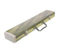 Beaupretty 2-compartment Flute Carry Case Hard Shell Flute Box with Pressure Resistance and Portable Design in Khaki for Travel and Classroom Use by Students and Professionals