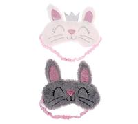 Beaupretty 2 Pack Plush Rabbit Sleep Masks Blindfold Eye Covers for Boys and Girls Girls Headache Relief Light Blocking Sleep Aid