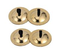 Beaupretty 2 Pairs 5.5cm Copper Finger Cymbals for Kids, Musical Finger Instruments Cord, Suitable for Dance, Party and Early Music Education Random Color