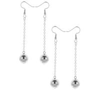 Beaupretty 2 Pairs Disco Ball Earrings for Women Alloy Mirror Pendant Dangle Jewelry with Bright Shine Classic Design for Parties Music Festivals and Dance Floors