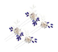 Beaupretty 2 Pairs Rhinestone Bridal Hairpins Lightweight Elegant Hair Chopsticks for Wedding Party Fit Side Clip Hair Accessories for Women with Vintage Charm