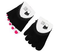 Beaupretty 2 Pairs Women’s Lace Five-Toe Socks, Thin Invisible Forefoot Half Socks with Anti-Wear Sole Pads, Open and Closed Toe Options, Suitable for High Heels and Daily Wear