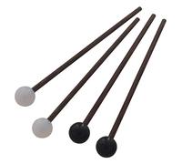 Beaupretty 2 Pairs Wooden Rubber Mallet Drumsticks Percussion Accessory for Tongue Drum and Marimba, Practical to Use and Convenient to Hold