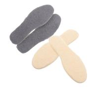 Beaupretty 2 Pairs Wool Latex Insoles Unisex Warm Shoe Inserts for Winter Boots Breathable Sweat-Absorbing Soft Footbeds with Thick Cushioned Pads for Men Women