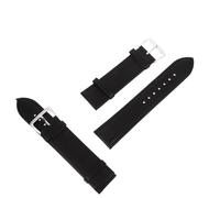 Beaupretty 2 Pcs 20mm Universal Black Faux Leather Watch Bands, Adjustable Classic Wrist Straps Compatible with Smartwatches, Replacement Smooth Double-sided Wristbands for Everyday Wear