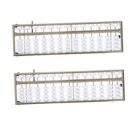 Beaupretty 2 Pcs Aluminum Alloy Chinese Abacus Educational Math Learning Tool for Rods Safe and Practical Early Education Supply for Accountants