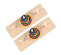 Beaupretty 2 Pcs Colorful Intellectual Puzzle Board Game Wooden Hanoi Tower Puzzle for Adults Creative Diy Party Game Safe Smooth Design Enhances Imagination Logic Skills