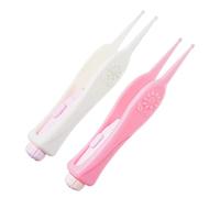 Beaupretty 2 Pcs LED Ear Cleaner with Flexible Plastic Tweezer Design for Visible Light Earwax Removal Tool with Safe Rounded Tips Portable Earwax Cleaner for Deep and Gentle Cleaning