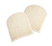 Beaupretty 2 pcs Loofah Shower Gloves Exfoliating Bath Mitts for Adults Dual Texture Body Scrubber for Deep Cleansing and Skin Exfoliation Skin Friendly Natural Bath Gloves for Shower Use