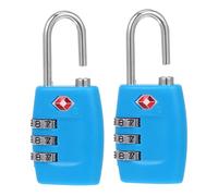 Beaupretty 2 Pcs Metal Combination Luggage Locks for Travel Suitcases and Lockers Password Padlocks with Lightweight Shell Portable Security Locks for Cabinets and Backpacks