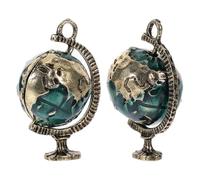 Beaupretty 2 Pcs Mini Globe Model Dollhouse Decor Set Simulation Globe Model Decoration for Dollhouse Accessories Educational Pretend Play