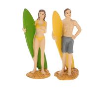 Beaupretty 2 Pcs Miniature Beach People Figurines Romantic Couple Sculptures in Swimsuits for Sand Table Decor Psychological Sand Tools for Stress Relief and Relaxation in Dollhouse and