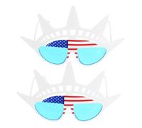 Beaupretty 2 Pcs Patriotic Sunglasses Fun American Flag Glasses for Independence Day Celebrations Compact Portable Photo Props for July Parties and Festive Decorations