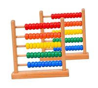Beaupretty 2 Pcs Professional Wooden Abacus for Math Learning Vintage Style Bead Counting Tool for Preschool Early Education Enhances Calculation Skills and Fine Motor Development