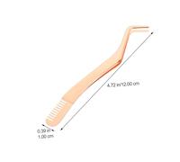 Beaupretty 2 pcs Stainless Steel Eyelash Tweezers Comb for Precise Lash Extension Application Lightweight Beauty Tool for Personal and Professional Use Rose Gold Finish