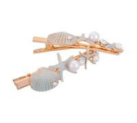 Beaupretty 2 Pcs Star Seashell Hair Clips Wedding Hair Accessories Rhinestone Duckbill Styling Clips for Side Bangs Sturdy Headdress Tool