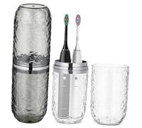Beaupretty 2 Pcs Transparent Travel Toothbrush Holders with Secure Lid Portable Toothbrush Storage Case for Camping and Home Smooth Rounded Edges Multi Functional Oral Care Organizer