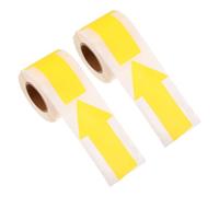 Beaupretty 2 Rolls Self-adhesive Pipe Marking Labels with Direction Indicators High Visibility Yellow Stickers for Plumbing Gas Pipe and Water Pipeline Industrial Settings