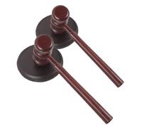 Beaupretty 2 Set Wooden Gavel and Sound Block Mini Hammer for Judge Costume Accessory for Roleplaying Friendly Design for Aspiring Young Judges