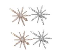 Beaupretty 2 Sets 2 Pcs Fashion Rhinestone Hair Clip Silver Pearl Headwear Elegant Hairpins for Women