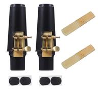 Beaupretty 2 Sets Alto Saxophone Mouthpiece Cap Kit Includes Protective Caps Pads for Alto Sax Crafted From Durable Materials for Optimal Sound Quality