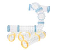 Beaupretty 2 Sets DIY Hamster Cage Tubes Tunnel Tracks with Connectors for Small Animals Pet Rat Gerbil Cage Accessories Suitable for Hamster Exploration and Play