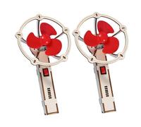 Beaupretty 2 Sets DIY Handheld Electric Fan Kit for Portable Science Experiment Tool Manual Assemble Fan for Educational Technology Projects