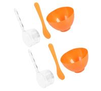 Beaupretty 2 Sets Face Mask Mixing Bowl DIY Beauty Salon Tools Mask Bowl Spatula Measuring Cup Skincare