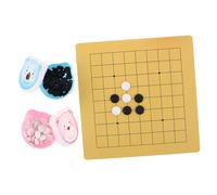 Beaupretty 2 Sets Go Game Set Board with Cute Cartoon Chess Pieces Engaging Travel Chessboard for Educational Weiqi Game for Logical Thinking and Fun