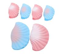 Beaupretty 2 Sets Gradient Seashell Hair Claw Clips Ocean Themed Colorful Shark Jaw Clips for Quick Styling Sturdy Hold Summer Fashion Hair Accessories for Daily Wear and Beach Vacations
