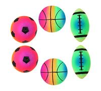 Beaupretty 2 Sets Inflatable Ball Rugby Soccer and Basketball Shape Balls for Fun Summer Safe and Design