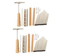 Beaupretty 2 Sets Kalimba Keys Replacement Kit for Thumb Piano with 17 Wooden Keys and Metal Bridge Accessories, Includes Tuning Hammer and Screws for Repairing or DIY a Kalimba with Good