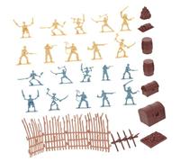 Beaupretty 2 Sets Medieval Pirate Soldiers Plastic Army Men with Accessories Realistic Pirate Figures for Imaginative Play Portable Lightweight Military Playset for Parties and Collectors