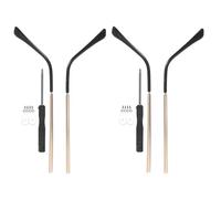 Beaupretty 2 Sets Metal Eyeglass Arms Replacement Legs for Spectacles Repair DIY Single Tooth Temple Tips Compatible with Various Eyewear Frames