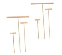 Beaupretty 2 sets Mini Wooden Sand Table Rakes for Zen Garden and Micro Landscape Natural Material Gardening Supplies for Office Adornment and Stress Relief Play