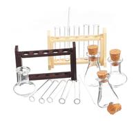 Beaupretty 2 Sets Miniature Dollhouse Test Tube Set Realistic Simulation Laboratory Tubes for Dollhouse Science Decoration and Micro Landscape Accessories