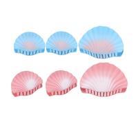 Beaupretty 2 Sets Ocean Themed Gradient Seashell Hair Claw Clips for Women Jaw Clips Pink Blue and White Pink Sturdy Non Slip Hair Accessories for Summer Hairstyles and Beach Outings